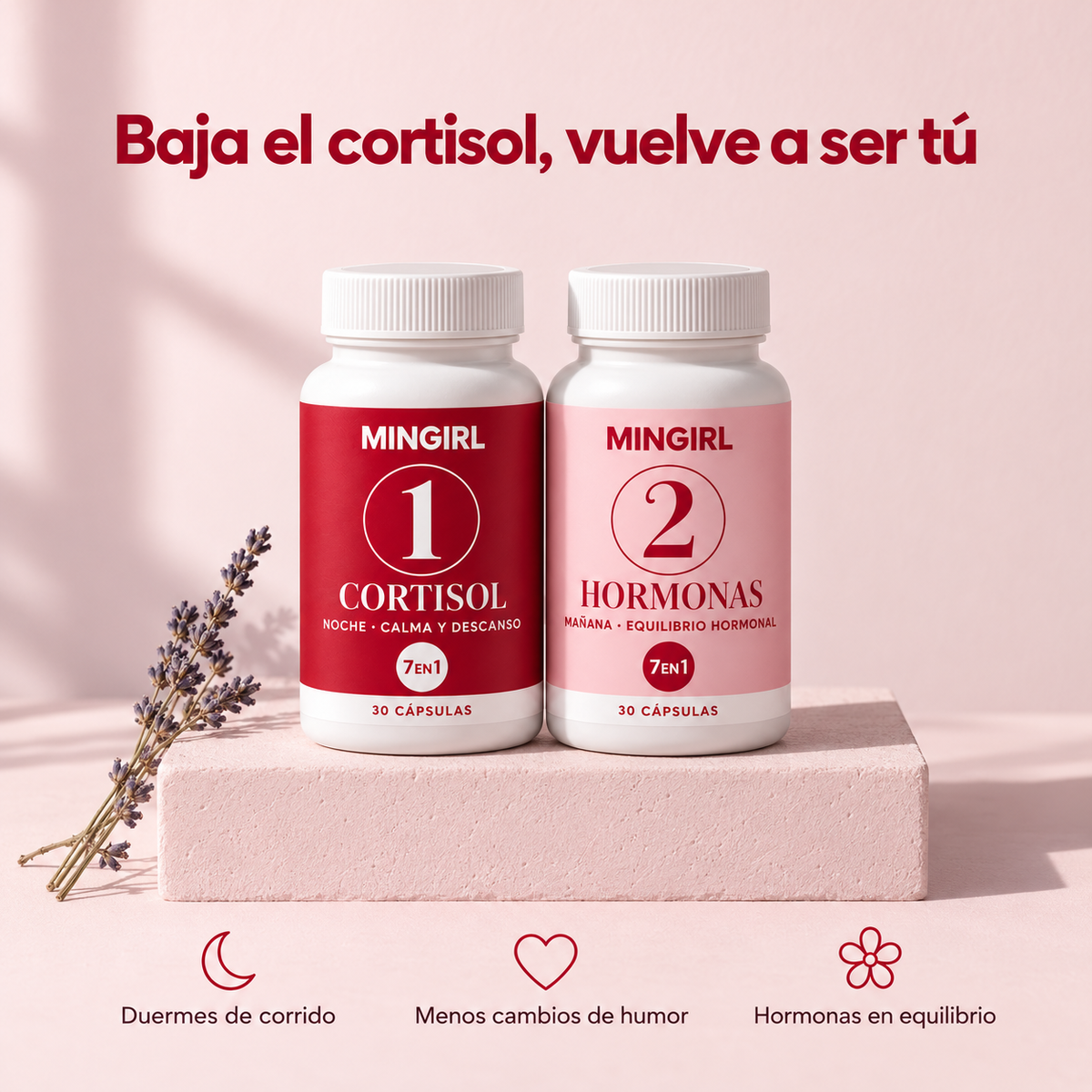 MINGIRL — Fórmula 14 en 1 para el Cortisol y las Hormonas