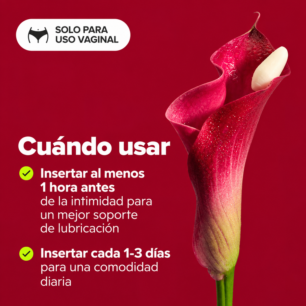 Sequedad: alivio directo - Hidratante vaginal - Supositorio