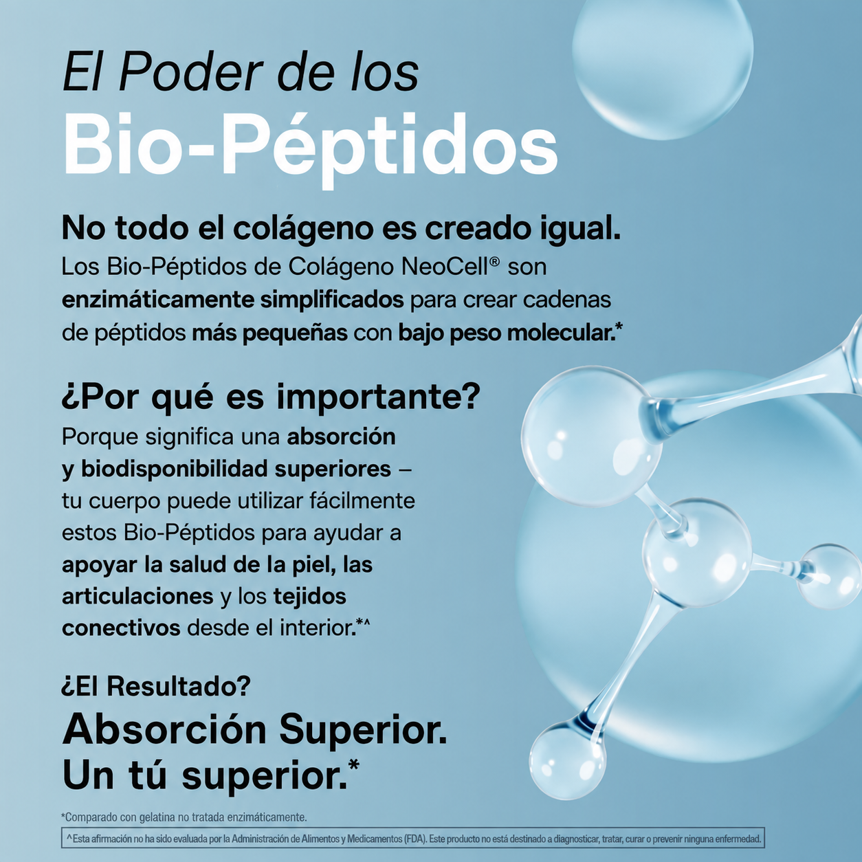 Biopéptidos de colágeno de vacas alimentadas con pasto, 567 g (20 oz) en polvo