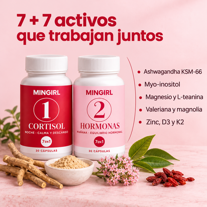 MINGIRL — Fórmula 14 en 1 para el Cortisol y las Hormonas