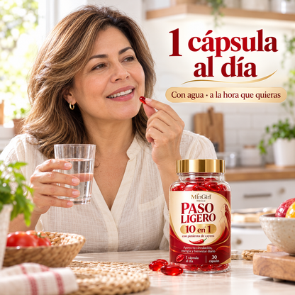 MinGirl Paso Ligero — Fórmula 10 en 1 con Pimienta de Cayena