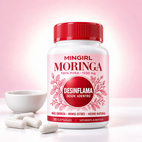 MinGirl Moringa · Fórmula 3 en 1 para Desinflamar tu Cuerpo desde Adentro