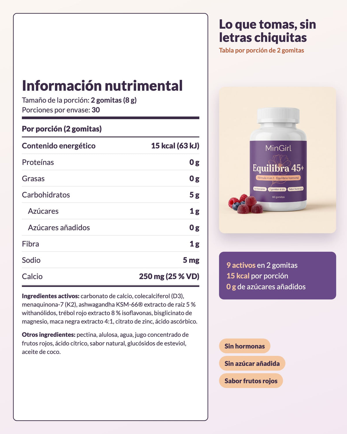 Equilibra 45+ · Fórmula 4 en 1 para la mujer de 45+