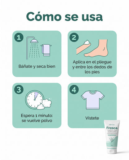 Fresca · Crema 4 en 1 antihongos para pliegues