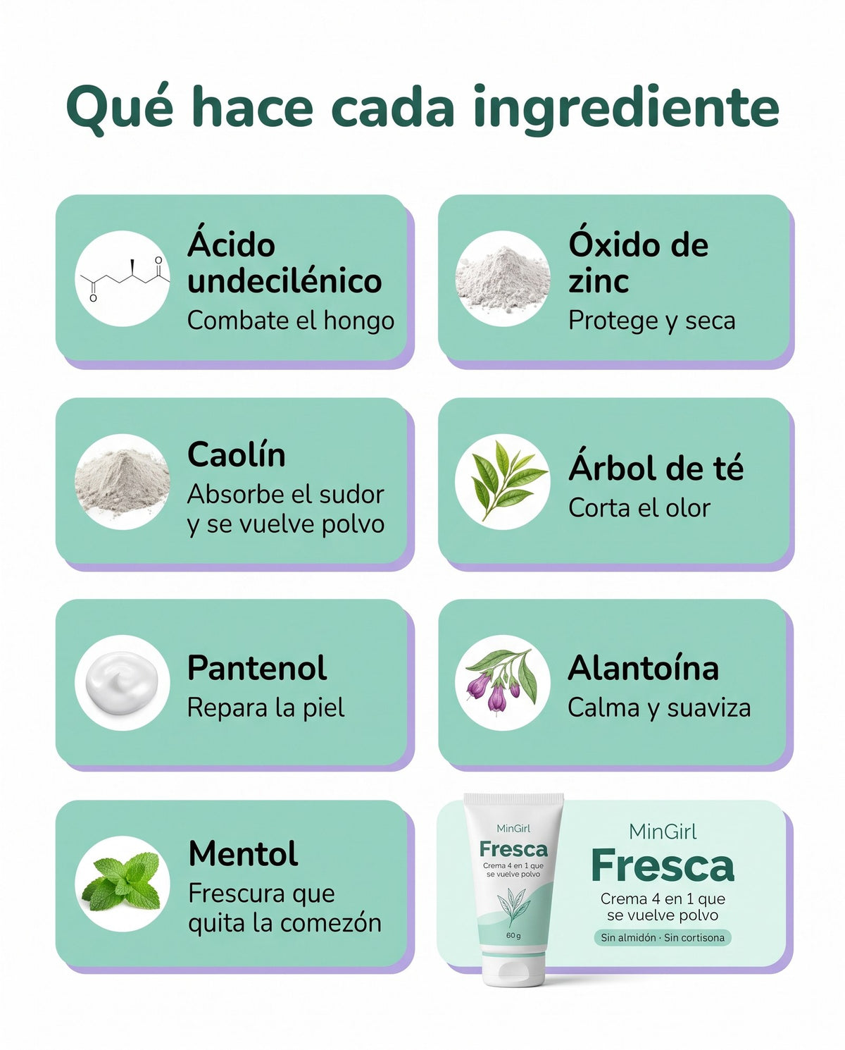 Fresca · Crema 4 en 1 antihongos para pliegues