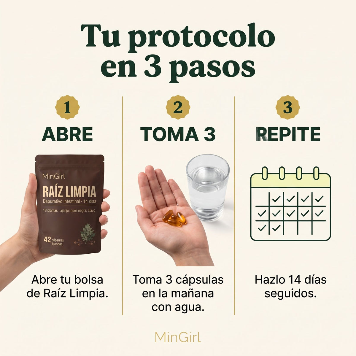 Raíz Limpia® · Depurativo intestinal 14 días